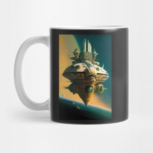 Retro Space City Mug